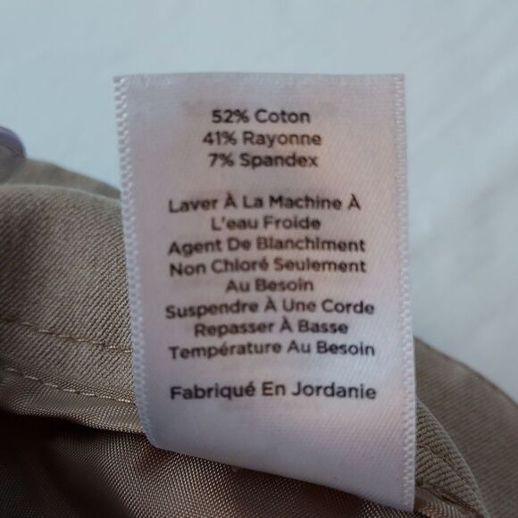 TALBOTS Tan Ankle Pants Twill Flat Front 10 - Picture 12 of 12